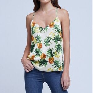 L’Agence Kylee Racerback Tank in Pineapple Size Medium